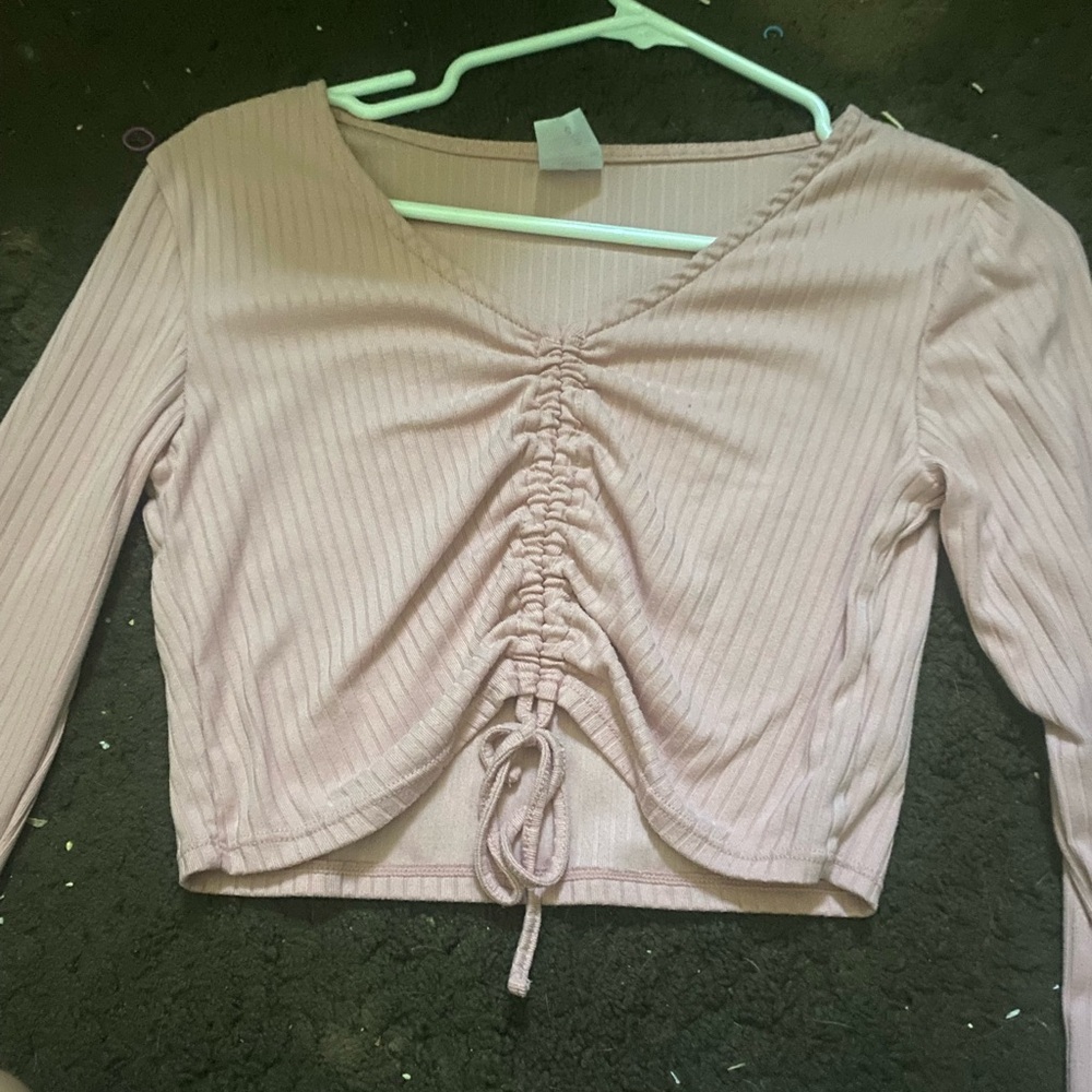Pink scrunch long sleeve